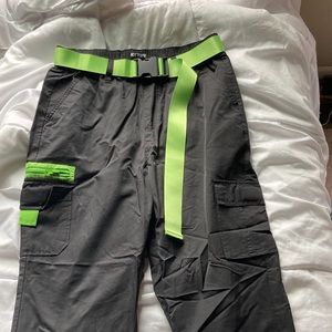 Medium black and green hot topic cargo pants